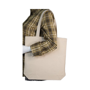 Custom Printed Logo Eco-Friendly Cotton <b>Canvas</b> <b>Tote</b> Bags Drawstring Closure Medium Size Reusable Easy-Carrying for Promotional - Product Image 1