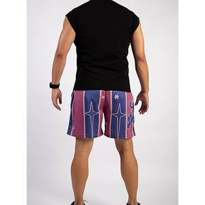 กางเกงบาสเก็ตบอลตาข่ายผู้ชาย OEM มีกระเป๋าข้าง เอวยางยืดพร้อมเชือกผูก ลายพิมพ์ซับลิเมชั่น 3 มิติ ขายส่ง - Product Image 5