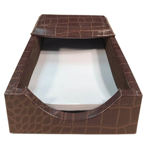 Black Crocodile Embossed Leather <b>Memo</b> Holder Black PU Leather <b>Memo</b> <b>Pad</b> Holder Rectangular - Product Image 6