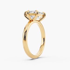 Anillo de Diamantes Cultivados en Laboratorio con Forma Hexagonal Alargada en Oro de 14K - Product Image 4