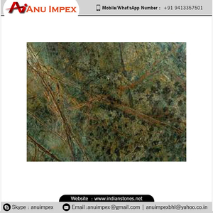 Dalle de marbre vert Bidasar naturel sur mesure pour comptoir de hall d'hôtel, panneau mural en marbre poli - Product Image 6