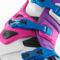 Bottes de moto en cuir véritable imperméables été hiver à boutonnière pour la course, l'aventure, le tourisme, le dual sport, légères, unisexes