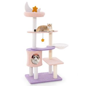 Torre per Gatti a Più Livelli con Posti di Tiraggio Rivestiti in Sisal, Alberi e Tiragraffi Premium per Gatti - Product Image 1