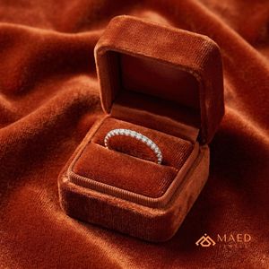 Anillo de Compromiso y Matrimonio de Eternidad con Moissanita en Plata Chapada en Oro Rosa, Engaste de Garras, Joyería Nupcial de Lujo para Mujer - Product Image 4