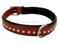 Collier de chien personnalisé de luxe en cuir véritable bleu solide avec rembourrage souple pour petits chiens de taille moyenne collier pour animaux de compagnie personnalisé