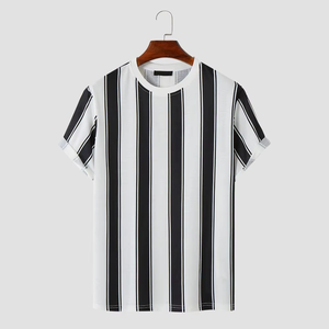เสื้อยืดออกกำลังกายแบบคอมเพรสชั่นสำหรับผู้ชาย คอกลม สีขาวและดำ ผ้าฝ้าย 100% ระบายอากาศได้ดี เป็นมิตรกับสิ่งแวดล้อม รุ่นล่าสุด ปรับแต่งได้ - Product Image 1