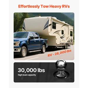 Enganche de Bola de Cuello de Cisne de 2-5/16 Pulgadas, Repuesto Compatible con Capacidad de Carga de 30,000 Libras, para Rescate Todoterreno, Remolque de Vehículos Recreativos, para Uso Industrial - Product Image 2