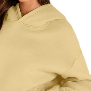 Sweat à capuche oversize respirant pour femme avec logo personnalisé, style streetwear automne-hiver - Product Image 6