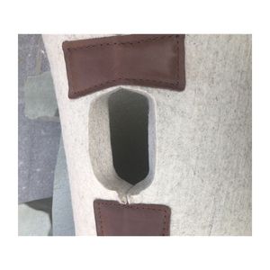 Tapis de selle tout usage en feutre non tissé avec bordure marron et rembourrage en polyester pour l'équitation - Product Image 4