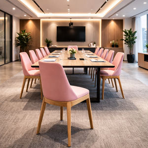 Silla de Comedor Tapizada Resistente Rania, Diseño Escandinavo Moderno, Madera de Teca Sólida, Asiento con Cojín Suave para Restaurante, Cafetería, Bar, Hogar - Product Image 6