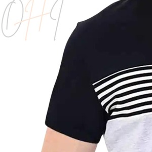 T-shirt décontracté pour homme à manches courtes, surdimensionné, avec panneaux tie-dye, col rond, 100% coton, été - Product Image 6