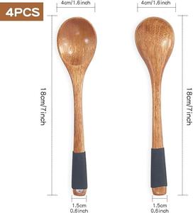 Natural Wooden Tea Spoon Handmade Eco-Friendly Customized Logo Coffee Tea Sugar Scoop Food <b>Safe</b> Kitchen <b>Tool</b> for Party Use - Product Image 2