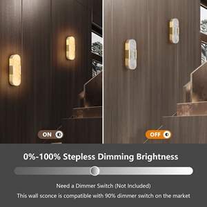 13.8\" Natural Marble <b>Wall</b> Sconce <b>Gold</b> Indoor Modern Sconces Set for Bathroom Living Room Bedroom Hallway Stairs <b>Wall</b> <b>Lighting</b> - Product Image 6