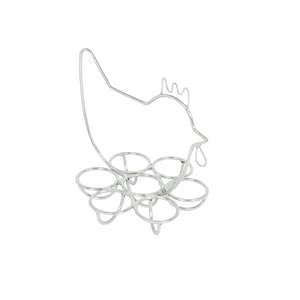 Creativo Soporte para Huevos con Diseño de Pollo, Acabado en Níquel, para Encimera de Cocina, Decoración y Almacenamiento - Product Image 1