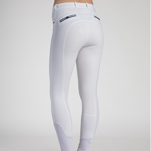 High Quality 4-way Stretch Horse Riding Breeches <b>Leggings</b> Tights <b>Equestrian</b> Wear Pants on Technical Fabric with Soft Feel - Product Image 4