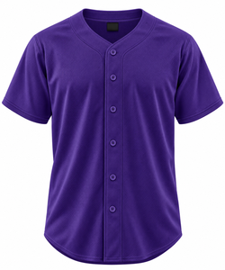 Maillot de football unisexe violet à col rond et manches courtes, en polyester respirant, coupe classique pour adulte, couleur unie, toutes saisons - Product Image 1