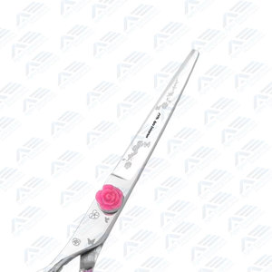 Super-Sharp <b>Blade</b> Hairdressing Shears with Rosebud/Pink-Stone Finish Stainless Steel <b>Barber</b> Hair Cutting Scissors - Product Image 4