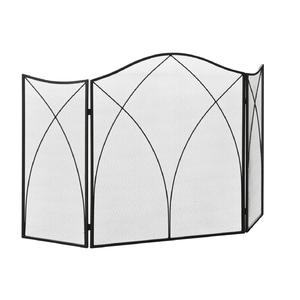 Nouvel Arrivage : Paravent de Cheminée Plat à Panneau Unique en Fer Forgé avec Cadre en Métal et Protection Anti-Étincelles - Product Image 4