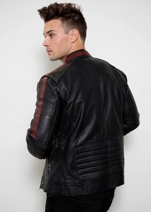 Chaqueta de Cuero Genuino Estilo Ciencia Ficción para Hombre, Chaqueta de Motero Futurista, Chaqueta Mass Effect N7 - Product Image 2