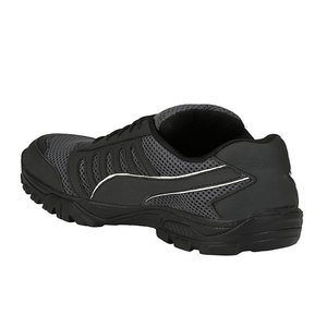 Zapatos de seguridad de malla transpirable para hombre, con cordones, suela de goma, para todas las estaciones, calzado de trabajo, negro - Product Image 2