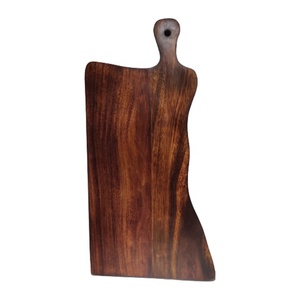 Tablero de charcutería de madera de Acacia ecológico acabado a mano forma moderna tablero de servicio de granja multiusos mango recién llegado - Product Image 1