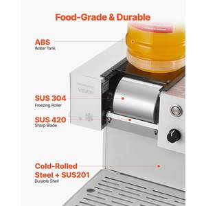 Machine à glaçons électrique à lame en acier inoxydable 88 LBS/24H, réservoir de 0,48 gal, pré-refroidissement rapide en 90 secondes, petite machine à glaçons pour la maison, crème glacée - Product Image 6