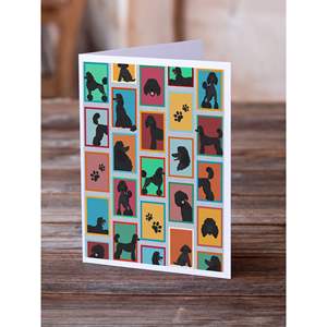 Lunatique A7 Taille 5x7 Cartes Vierge Pack 8 Noir Standard Caniche Cartes De Voeux Enveloppes Lots Noir Standard Cartes De Voeux - Product Image 2