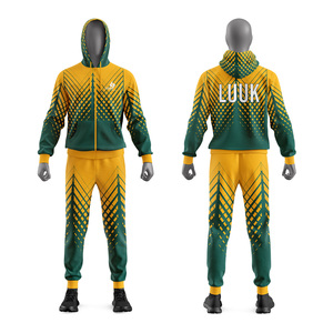 Survêtements légers et respirants pour hommes, coupe classique, 2-en-1, à capuche, imprimés sur mesure, pour le printemps, ensemble uni teint, coutures de qualité supérieure - Product Image 1