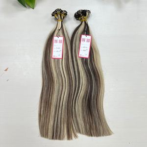 Extensión de cabello humano de grado 10A de color mixto-Cabello Remy virgen 100% alineado con cutícula-Estilo recto/ondulado - Product Image 4