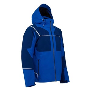 Chaqueta Impermeable con Capucha, Diseño Color Block, Cierre de Cremallera, Corte Regular, para Invierno y Actividades al Aire Libre, Material de Poliéster - Product Image 3