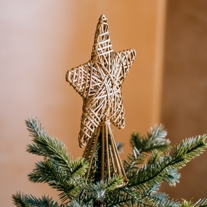 <b>Star</b> <b>tree</b> topper crafted from rattan high quality christmas ornaments handmade decor ornament - Product Image 4