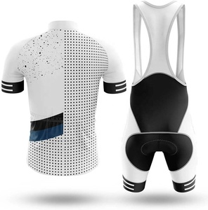 Ensemble de maillot de cyclisme unisexe personnalisé sublimé, coupe ajustée, léger, coupe-vent, 100% polyester, avec cuissard, cadeau pour cyclistes - Product Image 2