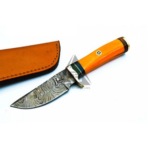 Cuchillos de Hoja Fija con Mango de Madera Hechos a Mano y Ecológicos - Cuchillas de Acero Damasco Inoxidable de Alta Calidad Personalizables OEM con 3 Años de Garantía - Product Image 2