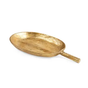 Luxury Gold Handmade Metal Tray with Premium Hammered Artisan Texture Safe Modern Home Styling Handcrafted Multipurpose American - Product Image 2