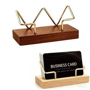 Tarjetero de madera hecho a mano, exquisito accesorio de escritorio para oficina, regalo promocional novedoso, moderno estuche para tarjetas de presentación. - Product Image 3