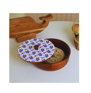 Casserole en bois écologique de 20 cm de diamètre, compatible lave-vaisselle, avec couvercle en bois, design classique, luxe, pour servir les plats chauds - Product Image 4