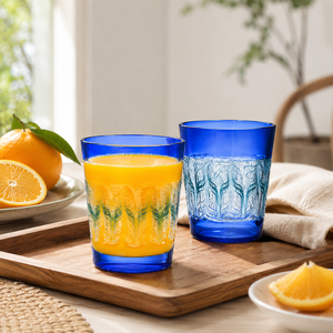Verres à boire transparents en borosilicate faits à la main de 290 ml, sans plomb, pour whisky, eau, jus, réutilisables, en gros - Product Image 5