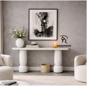 Mesa Consola de Madera Sólida, Estilo Minimalista 2026, Muebles para Sala de Estar - Product Image 1