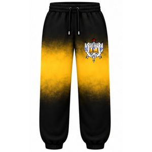 กางเกงจ็อกเกอร์โอเวอร์ไซส์ลายไทไดสำหรับผู้หญิง Sigma Gamma Rho สีทองดำ พร้อมตัวอักษรกรีกแบบกำหนดเอง กางเกงวอร์มลำลองสำหรับเล่นกีฬา - Product Image 1