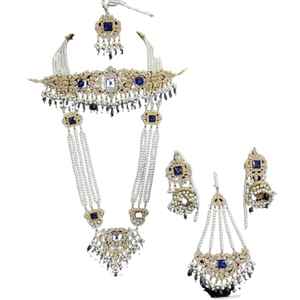 ชุดเครื่องประดับสร้อยคอแบบเบาและระบายอากาศได้ดีสำหรับงานแต่งงาน ชุดเครื่องประดับปักลายเต็มคอแบบประดิษฐ์ประสิทธิภาพสูง - Product Image 1