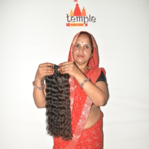 Cheveux indiens 100% naturels Remy vierges, double tirage, sans cuticules alignées, coupés à plat, bouclés, pointes épaisses, vente en gros - Product Image 5