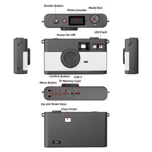 Factory Price Retro Vintage Screenless 8MP Photo CMOS Digital <b>Cameras</b> with 8 Mode Filters and Photo Counter for Photography - Product Image 6