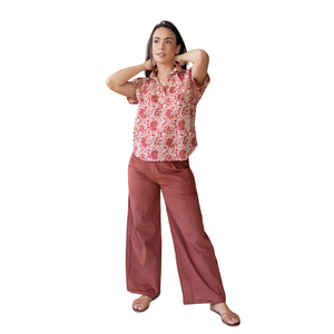 Camisa Estampada para Mujer, Tela Suave, Estilo Casual con Diseño Moderno - Product Image 1