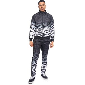Custom Men's Tracksuit Sublimated Camouflage Jogging Suit Full Zip Sports Jacket and Tapered Sweatpants Set 2026 - Product Image 6