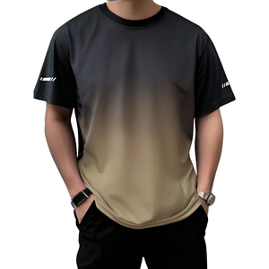 เสื้อยืดกีฬาผู้ชายไล่เฉดสี แขนสั้น คอกลม แห้งเร็ว ยืดได้สี่ทิศทาง 220 กรัม เหมาะสำหรับออกกำลังกาย ฟิตเนส วิ่ง และเล่นกีฬา - Product Image 1