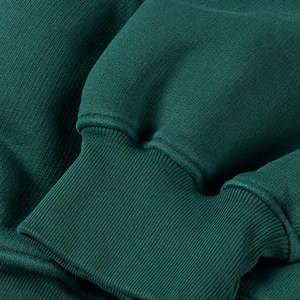 Sweat à capuche pour homme, couleur unie, décontracté, en molleton de coton vert, avec impression DTG personnalisée, molleton tricoté - Product Image 3