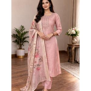 Modern Pair of <b>Top</b>-Bottom & Dupatta Salwar Kameez for Women Party Wear - Product Image 1