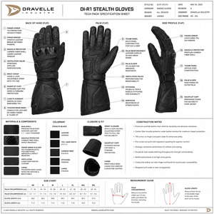 Guantes de Carreras Dainese, de Cuero, Dedos Completos, Correa de Muñeca Ajustable, Protección de Palma, Unisex - Product Image 5