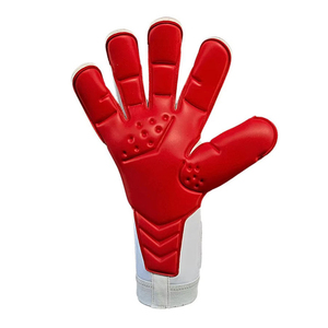 Football Goalkeeper Gloves Red White PU Leather Full <b>Finger</b> Non Slip Breathable Adjustable Wrist <b>Strap</b> Unisex Sports Gear - Product Image 3