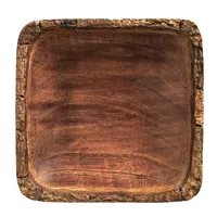Bol de service moderne de luxe en bois d'acacia de qualité supérieure, fait à la main, écologique, pour la cuisine et la table à manger